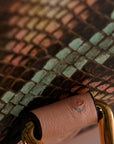 Snakeskin Ostrich Calfskin Small Jackie 1961 Hobo Pink Multicolor