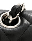 Lambskin Quilted Mini Square Flap Black