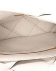 Nappa Intreccio Padded Top Handle Shoulder Bag White