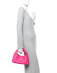 Grained Calfskin Mini The Sack Bag Hot Pink