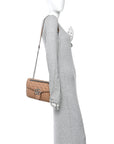 Calfskin Matelasse Aria Small GG Marmont Shoulder Bag Camelia
