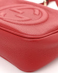 Pebbled Calfskin Small Soho Disco Bag Tabasco Red