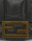 Nappa FF 1974 Embossed Large Baguette Black