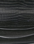 Calfskin Crocodile Embossed Medium Monochrome Monogram Sunset Black