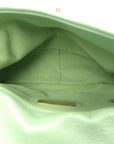 Goatskin Quilted Medium CHNL 19 Flap Light Green