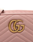 Calfskin Matelasse Small GG Marmont Chain Shoulder Bag Perfect Pink