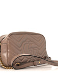 Calfskin Matelasse Small GG Marmont Chain Shoulder Bag Porcelain Rose