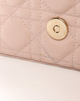 Lambskin Cannage D1OR Talk Phone Pouch Rose Poudre