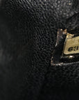 Patent Quilted Medium Double Flap Black