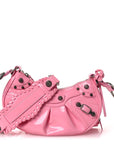 Patent Faux Leather Le Cagole Shoulder Bag XS Sweet Pink