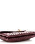 Nappa Intrecciato Knot Lock Top Handle Crossbody Bag Barolo