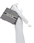 Oblique Large Book Tote Blue Multicolor