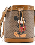 X DISNEY Mini Vintage GG Supreme Monogram Bucket Bag Beige Vintage Sun Oil