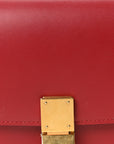 Smooth Calfskin Small Classic Box Flap Bag Red