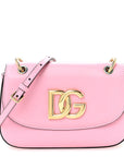 Calfskin 3.5 Flap Crossbody Bag Pink