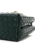 Nappa Intrecciato Small Andiamo Shoulder Bag Emerald Green