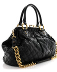 Calfskin Quilted Stam Black