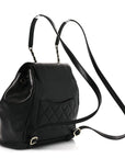 Caviar Quilted Business Affinity Backpack Black