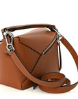 Calfskin Small Puzzle Edge Bag Tan
