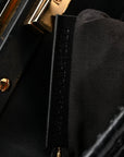 Snakeskin Nappa Mini Peekaboo Iconic Satchel Black