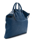 Nappa Intrecciato Medium Convertible Tote Atlantic