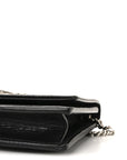 Calfskin Crocodile Embossed Kate Monogram Tassel Chain Wallet Black
