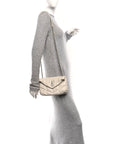 Lambskin Quilted Toy Loulou Puffer Monogram Chain Satchel Crema Soft