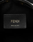 Canvas Vitello King F is FNDI FF Embroidered Mini Mon Tresor Bucket Bag Black