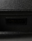 Caviar Quilted Medium Boy Flap Black
