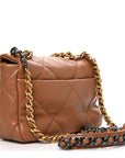 Lambskin Quilted Medium CHNL 19 Flap Brown
