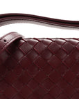 Nappa Intrecciato Knot Lock Top Handle Crossbody Bag Barolo