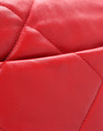 Lambskin Quilted Medium CHNL 19 Flap Red