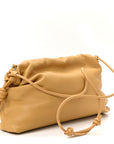 Mellow Nappa Donut Chain Large Flamenco Knot Clutch Sahara