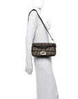 Fabric Jacquard FF 1974 Medium Baguette Tobacco Moro Black