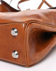 Vegetable Tanned Lambskin Mini Rodeo Top Handle Handbag Tan Cowboy