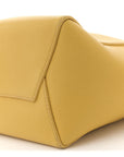 Soft Grained Calfskin Small Sangle Bucket Bag Ocre