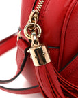 Pebbled Calfskin Small Soho Disco Bag Vibrant Red