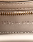 Ancora Calfskin Web Small Jackie Shoulder Bag Light Grey