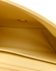 Lambskin Quilted Mini Square Flap Light Yellow