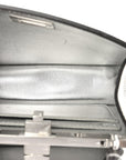 Crystal Vitello Laminato FF Petite Peekaboo I SEE U Satchel Crystal Argento