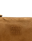 Suede Pouch Olive Green
