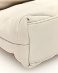 Lambskin Quilted Toy Loulou Puffer Monogram Chain Satchel Crema Soft
