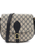 GG Supreme Monogram Small Messenger Shoulder Bag Beige Blue Navy