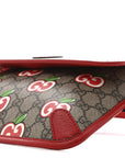 GG Supreme Monogram Apple Interlocking G Belt Bag Beige Multicolor Lobster Red