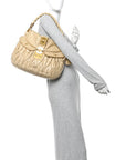 Nappa Matelasse Coffer Hobo Beige
