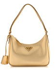 Saffiano Lux Mini Re-Edition Shoulder Bag Platino