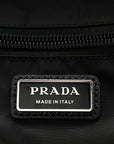 Re-Nylon Saffiano Zip Backpack Black