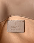 Calfskin Matelasse Super Mini GG Marmont Shoulder Bag Porcelain Rose