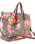 Soft GG Supreme Monogram Blooms Medium Crossbody Tote Beige Multicolor Dry Rose
