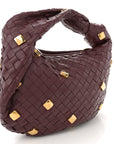 Nappa Intrecciato Studded Teen Jodie Hobo Barolo